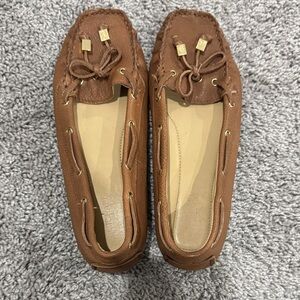 Michael Kors Tan Moccasins with Gold Accents